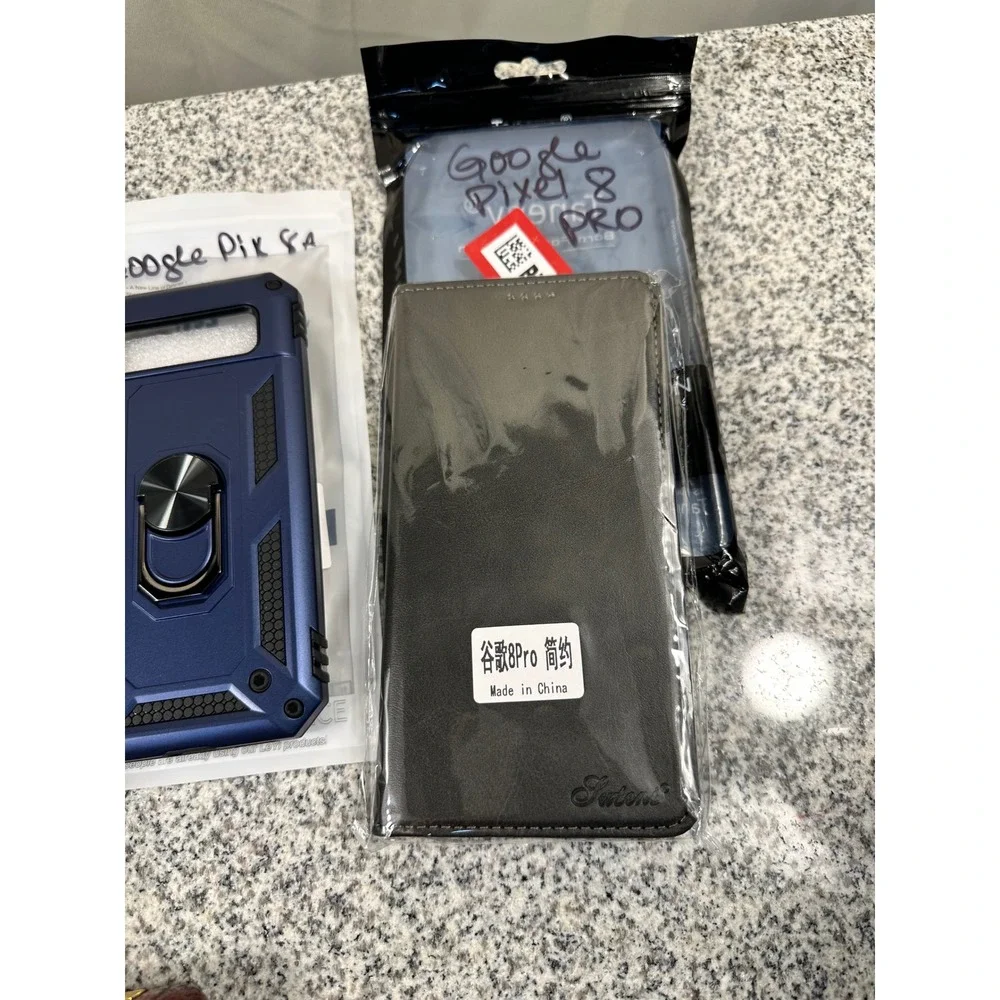 Google Pixel 8 Google 9 lot of‎ 5 Phone Case Ring Holder Dark Blue New resell